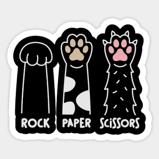 Funny Cat Pawns - Rock, Paper Scissors Sticker